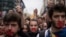 Independence supporters march during a demonstration downtown Barcelona, Spain. Catalan leaders accused Spanish police of brutality and repression while the Spanish government praised the security forces for behaving firmly and proportionately.