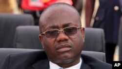 FILE- In this Saturday Nov. 25. 2013 file photo, President of Ghana Football Association Kwasi Nyantakyi attends a World Cup trophy tour in Accra, Ghana. Nyantakyi was found guilty of bribery, corruption, and conflict of interest in a FIFA ethics investigation.