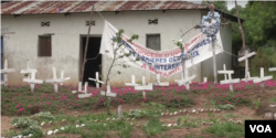 A cemetery in an Eastern Congolese village, where a massacre took place in 2014.