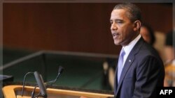 Президент США Барак Обама виступає на 66 сесії Генеральної Асамблеї ООН у Нью-Йорку