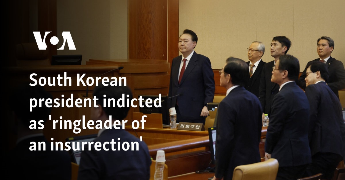 South Korean president indicted as 'ringleader of an insurrection' 