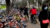 Bike-sharing Rivalry Crowds Beijing's Sidewalks