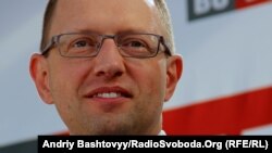 Ukraine -- Chairman of the Joint Opposition Arseniy Yatseniuk. Congress of Ukrainian Union "Fatherland", Kyiv, 30Jul2012