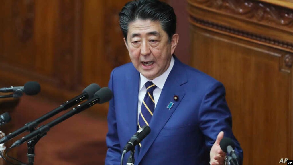 时任日本首相的安倍晋三(美联社2020年1月20日)