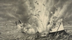 The destruction of the U.S. battleship Maine in Havana Harbor in 1898