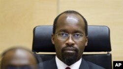 Rwandan rebel group leader Callixte Mbarushimana makes his initial appearance before the International Criminal Court (ICC) in The Hague, January 28, 2011