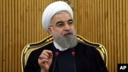 FILE - Iranian President Hassan Rouhani.