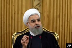 FILE - Iranian President Hassan Rouhani.