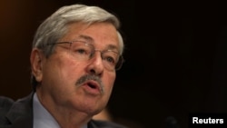 Iowa Governor Terry Branstad testifies before a Senate Foreign Relations Committee confirmation hearing on his nomination to be U.S. ambassador to China, at Capitol Hill in Washington, D.C., May 2, 2017. 