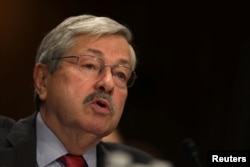 Iowa Governor Terry Branstad testifies before a Senate Foreign Relations Committee confirmation hearing on his nomination to be U.S. ambassador to China, at Capitol Hill in Washington, D.C., May 2, 2017.