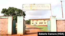 L’office national de contrôle de qualité à Conakry, Guinée, 6 juin 2017. (VOA/ Zakaria Camara)