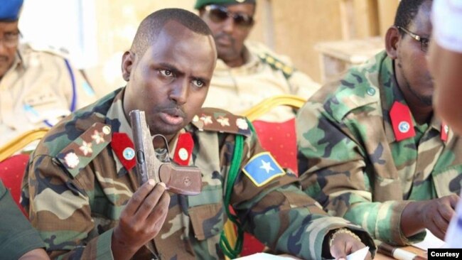 Hassan Ali Nur Shute, shown in an undated photo, is chairman of the Somali National Armed Forces military court system. It tries alleged Islamist militants as well as military personnel charged with crimes. (Courtesy photo)