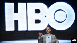 FILE - Casey Bloys, president, HBO programming, participates in a panel during the HBO Television Critics Association Summer Press Tour at the Beverly Hilton on Wednesday, July 26, 2017, in Beverly Hills, Calif. 