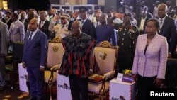 FILE .—Ghana's President, Nana Akufo-Addo hosts African leaders during the opening event of the African Union's conference on reparations in Accra, Ghana November 14, 2023. 