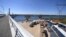 Vue générale du pont Kazungula nouvellement construit sur le fleuve Zambèze à Kazungula, Botswana, le 10 mai 2021.