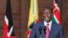 Kenyan President William Ruto speaks during a press conference in Nairobi on July 5, 2024. Ruto announced a series of budget cuts and reforms to replace a tax-increase measure that set off weeks of violent protests.