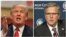 Wasu cikin 'yan siyasan Amurka Donald Trump a hagu da Jeb Bush a dama dukansu 'yan jam'iyyar Republican