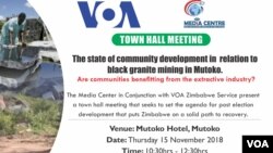 AbeVOA Zimbabwe bemanyene labe Media Center balethulela ingxoxo elandelayo: