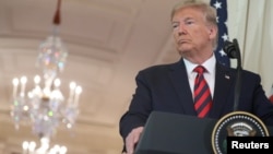 U.S. President Donald Trump holds a joint news conference with Australia’s Prime Minister Scott Morrison in the East Room of the White House in Washington, U.S., September 20, 2019. REUTERS/Jonathan Ernst