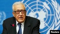 FILE - U.N. Special Representative Lakhdar Brahimi in Geneva, Switzerland.