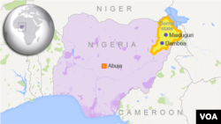 Bản đồ tiểu bang Borno, nơi xảy ra vụ bắt cóc.