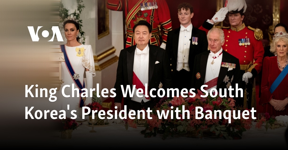 찰스 국왕이 만찬으로 한국 대통령을 환영했다.