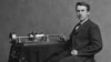 Thomas Edison poses with his phonograph in the Washington D.C., studio of famed US Civil War photographer Mathew Brady. (Wikipedia Commons)