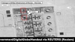 تصویر ماهواره ای از تاسیسات نفتی آسیب دیده عربستان