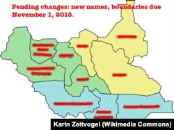 An order published on October 2, 2015 by South Sudan President Salva Kiir increases the number of states in the country from 10 to 28, renames almost all the states and redraws internal boundaries.
