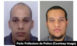 Шериф (лево) и Саид Куачи, на фотографиите што ги објави париската полиција