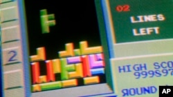 FILE - This May 22, 2009, photo shows the puzzle video game Tetris.