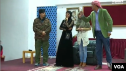 A Jordanian theater troupe perform a play with an anti-terror message.
