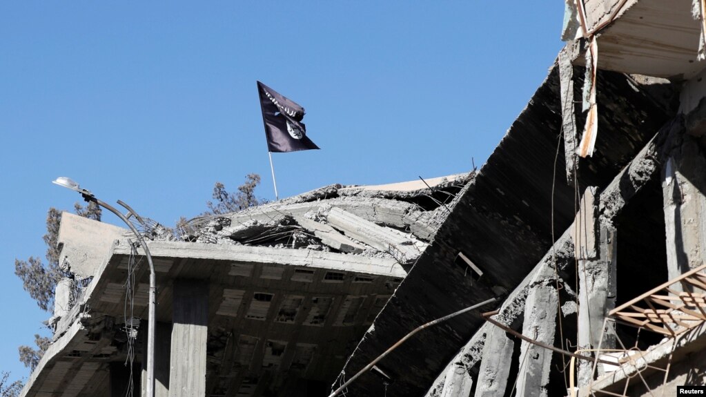 Pamje nga qyteti Raqqa në Siri në vitin 2017