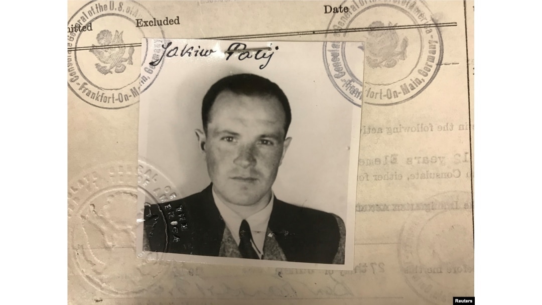 FILE - Jakiw Palij, a 95-year old former New York City man believed to be a former guard at a labor camp in Nazi-occupied Poland, is pictured in a 1949 visa photo in this undated handout image obtained by Reuters Aug. 21, 2018.