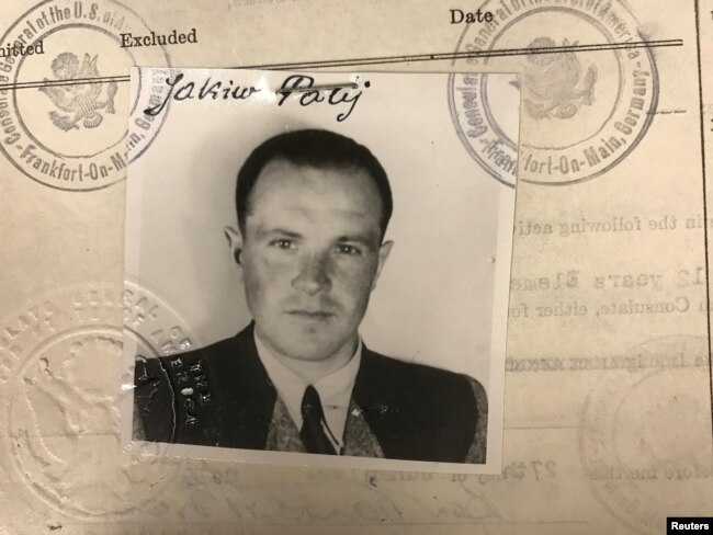 FILE - Jakiw Palij, a 95-year old former New York City man believed to be a former guard at a labor camp in Nazi-occupied Poland, is pictured in a 1949 visa photo in this undated handout image obtained by Reuters Aug. 21, 2018.
