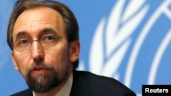 FILE - Zeid Ra'ad Zeid al-Hussein, U.N. High Commissioner for Human Rights