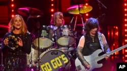 The Go-Go's perform during the Rock & Roll Hall of Fame induction ceremony, Oct. 30, 2021, in Cleveland.