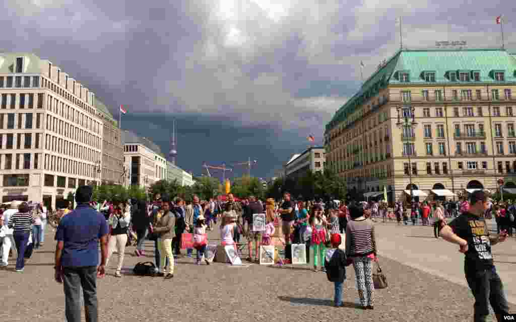 Berlin, Brandenburq qapıları.