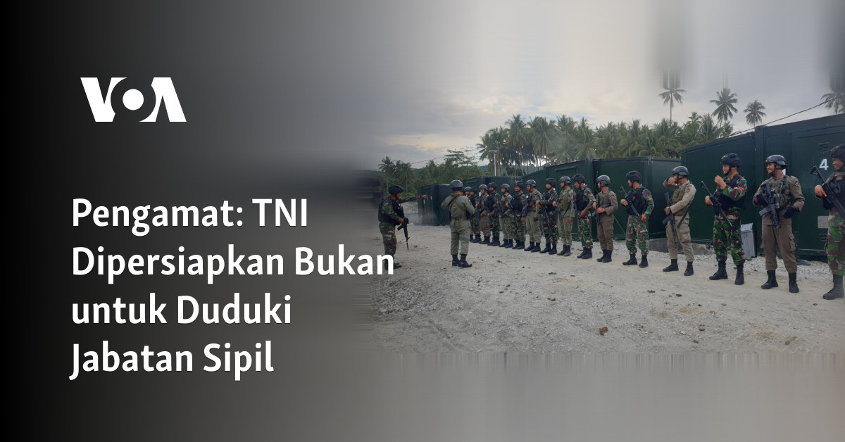 TNI Dipersiapkan Bukan untuk Duduki Jabatan Sipil