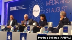Mediji i terorizam, OSCE konferencija, panelisti na sesiji o izvještavanju o terorizmu u medijima