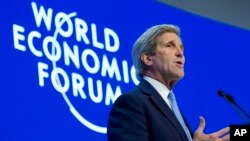 El secretario de Estado, John Kerry, habló este viernes durane el Foro Económico Mundial de Davos, Suiza.