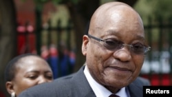 FILE - South Africa's President Jacob Zuma is seen during a visit to Pretoria, Dec. 15, 2015. 