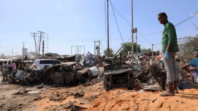 Hiện trường vụ đánh bom ở Mogadishu, Somalia, hôm 28/12/2019