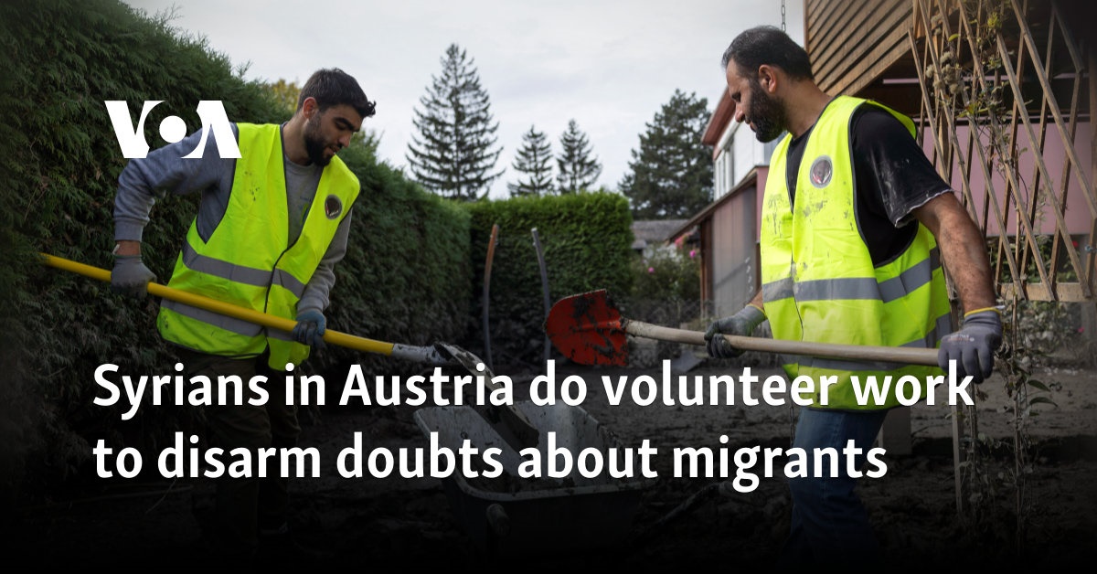 Syrians in Austria do volunteer work to disarm doubts about migrants