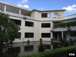 The Liger Learning Center's main building on the non-profit's compound near the Cambodia capital. In addition to the main building, the campus has a science building and dormitories for the students, all of whom live on site and get home five times a year