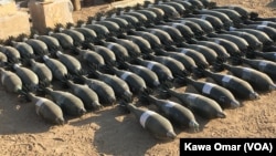Weapons made by ISIS seized by the Iraqi Army.