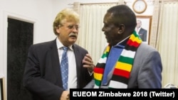 Mukuru wechikwata che EU changa chiri muZimbabwe, VaElmar Brok anemutungamiri wenyika, VaEmmerson Mnangagwa