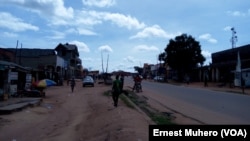 Vue sur la cité d'Oicha en RDC, le 3 mai 2017. (VOA/Ernest Muhero)