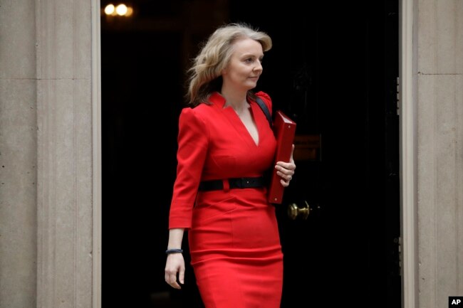 Liz Truss Britain's Chief Secretary to the Treasury leaves after a cabinet meeting at 10 Downing Street in London, March 26, 2019.