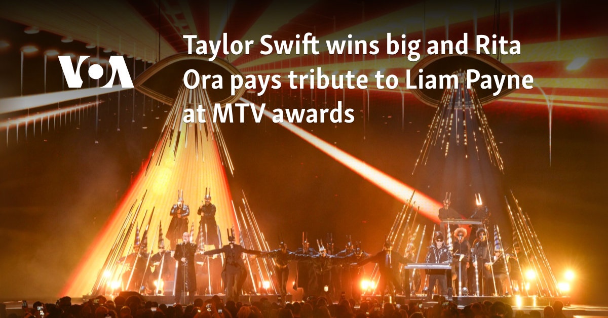 Taylor Swift wins big and Rita Ora pays tribute to Liam Payne at MTV awards